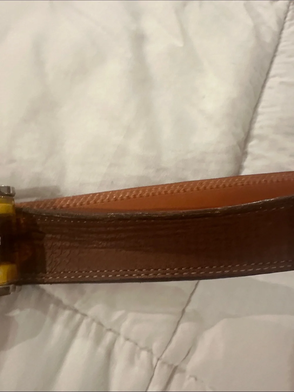 Martin Dingman Brown Leather Belt with Silver Buckle